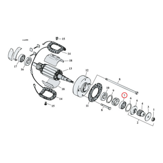 Ball Bearing, Generator Drive End 82-E84 Xl With Stock Hitachi Generat i gruppen Reservdelar & Tillbehr / Eldelar / Laddning / Generator hos Blixt&Dunder AB (509380)