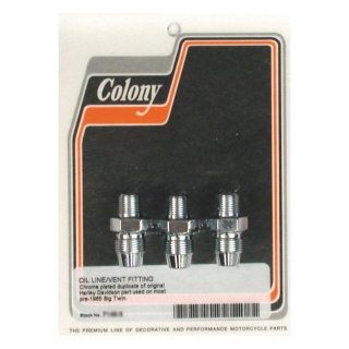 Colony Oil Line Fittings 36-64 B.T., 37-73 45