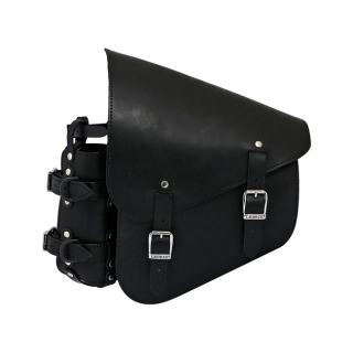 Swingarm Bag Softail With Bottle Holder Softail Black Leather (11 L) i gruppen Reservdelar & Tillbehr / Vskor & Tillbehr / Sadelvskor hos Blixt&Dunder AB (515997)