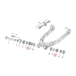 Bearing rearfork Sportster 82-99, Dyna 90-2002 in the group Parts & Accessories / Frame and chassis parts / Chassis / Frames and swing arms at Blixt&Dunder AB (518120)