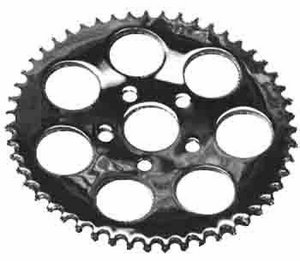 Bakdrev B/T 73-85/XL 79-81, 51 tänder, kupigt, kromat, 7.5mm offset i gruppen Reservdelar & Tillbehör / Växellåda & transmission / Drivlina / Sekundärdrivning kedja / Bakdrev hos Blixt&Dunder AB (52-0137)