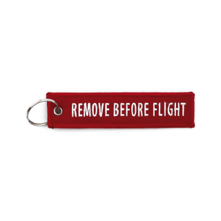 Key Ring Remove Before Flight Red i gruppen Klder & Utrustning / vrigt / Nyckelringar & Gremlin Bells hos Blixt&Dunder AB (545473)