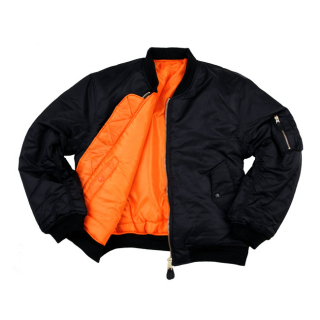 Ma-1 Bomber Flight Jacket Black Size Xl 100% Nylon i gruppen Kläder & Utrustning / Kläder / Jackor hos Blixt&Dunder AB (545529)