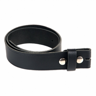 Leather belt without buckle black 125 cm i gruppen Kl�der & Utrustning / Kl�der / B�lten hos Blixt&Dunder AB (545623)