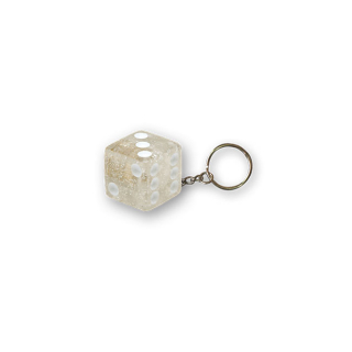Triktopz Dice Key Chain Clear Glitter Keys, Charms, And Other Items i gruppen Klder & Utrustning / vrigt / Nyckelringar & Gremlin Bells hos Blixt&Dunder AB (555533)