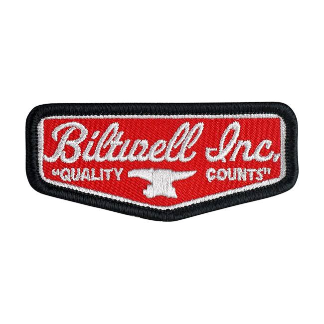 Biltwell Shield Patch Red/Grey/Black i gruppen Klder & Utrustning / vrigt / Tygmrken Pins & Stickers hos Blixt&Dunder AB (561951)