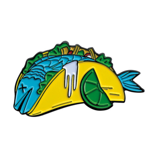 Biltwell Enamel Pin Fish Taco Cmyk i gruppen Klder & Utrustning / vrigt / Tygmrken Pins & Stickers hos Blixt&Dunder AB (576087)