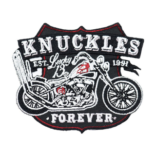 Lucky 13 Knuckles Patch Black i gruppen Klder & Utrustning / vrigt / Tygmrken Pins & Stickers hos Blixt&Dunder AB (588473)