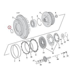 Retaining ring, clutch bearing 90-24 Big Twin 37904-90 i gruppen Reservdelar & Tillbehr / Vxellda & transmission / Koppling / Koppling hos Blixt&Dunder AB (590227)