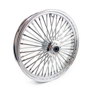 Mcs Radial 48 Fat Spoke Front Wheel 3.50 X 23 Df Chrome Custom Applica i gruppen Reservdelar & Tillbehr / Hjul & bromsar / Hjul /  Kompletta ekerhjul 23