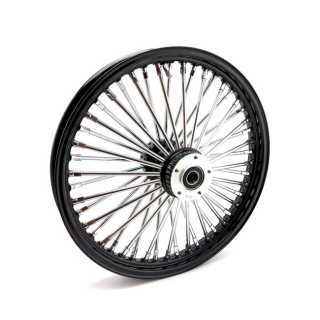 Mcs Radial 48 Fat Spoke Front Wheel 2.15 X 19 Df Black Custom Applicat i gruppen Reservdelar & Tillbehr / Hjul & bromsar / Hjul / Kompletta ekerhjul 19