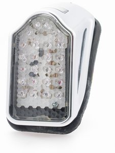 Tombstone mini-baklampa 5x8cm, LED 12V, E-mrkt, kromat i gruppen Reservdelar & Tillbehr / Lampor & Tillbehr / Baklampor & Tillbehr / Baklampor LED hos Blixt&Dunder AB (70-0187)