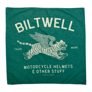 Biltwell Tiger bandana green i gruppen Klder & Utrustning / Klder / Tunnel & Bandana hos Blixt&Dunder AB (700552)