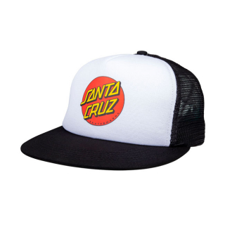 Santa Cruz Dot Mesh Cap White/Black One Size Fits Most Roll Up And Sta i gruppen Klder & Utrustning / Kepsar & Mssor / Kepsar hos Blixt&Dunder AB (700593)