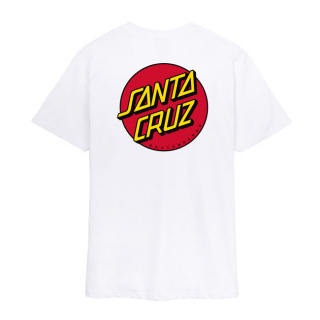 Santa Cruz Dot Chest T-Shirt White i gruppen Klder & Utrustning / Klder / T-shirts hos Blixt&Dunder AB (700632_r)