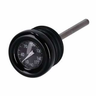 Oil tank dipstick with temperature gauge. Black w/black face i gruppen Reservdelar & Tillbeh�r / Tankar / Oljetankar & Tillbeh�r / P�fyllningslock Oljetank hos Blixt&Dunder AB (700659)