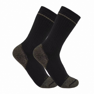 Carhartt Cotton Blend Steel Toe boot sock 2 Pack black Size L Enhanced i gruppen Klder & Utrustning / Klder / Strumpor och Underklder hos Blixt&Dunder AB (702805)