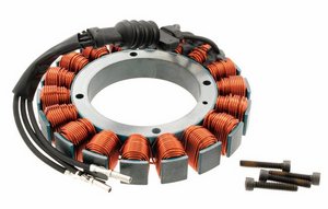 Stator T/C Softail 01-06/Dyna 04-06, 38 Amp in the group Parts & Accessories / Electrical parts / Charging / Stator & rotor at Blixt&Dunder AB (71-0086)