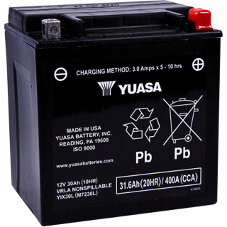 YUASA Batteri YIX30L (Road King/FLH 97-upp) i gruppen Servicedelar & Olja / Slitdelar & underhll / Harley Davidson / Batteri / Batteri hgeffekt hos Blixt&Dunder AB (72-0243)