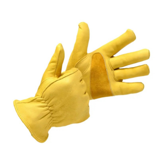 Rider Gloves -M- Cowhide Leather classic yellow i gruppen Kläder & Utrustning / Handskar hos Blixt&Dunder AB (81-0038-M)