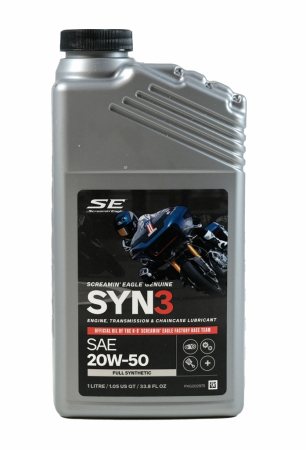 Screamin Eagle SYN3 Helsyntetisk Motorolja 20W-50 1L i gruppen Servicedelar & Olja / Olja & rengring / Harley Davidson / Motorolja hos Blixt&Dunder AB (90-0209)