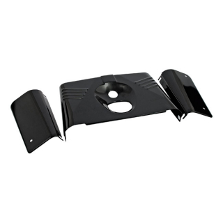 Fork Panel Kit 3-Piece. Ribbed. Gloss Black 86-17 Flst/C, Flstf/B/Bs, i gruppen Reservdelar & Tillbehr / Fjdring / Framgaffel / Blgar/Kpor hos Blixt&Dunder AB (901277)