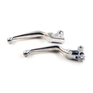 Handlebar Lever Set, 93-Up Style. Polished 82-95 B.T., Xl  Complete Ha i gruppen Reservdelar & Tillbehr / Styren & Tillbehr / Handtag, Reglage & Tillbehr  / Handtags-kit hos Blixt&Dunder AB (901785)