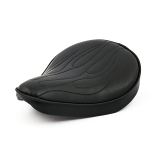 Fitzz, Custom Solo Seat. Black Flame. Small. 6Cm Thick Universal i gruppen Reservdelar & Tillbehr / Ram och chassidelar / Sadlar / Solo-Sadel hos Blixt&Dunder AB (903237)