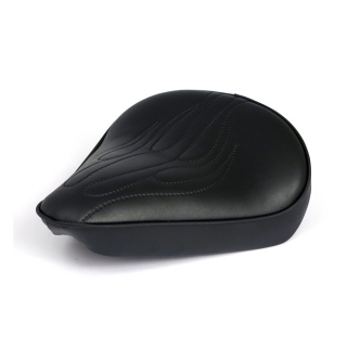 Fitzz, Custom Solo Seat. Black Flame. Large. 6Cm Thick Universal i gruppen Reservdelar & Tillbehr / Ram och chassidelar / Sadlar / Solo-Sadel hos Blixt&Dunder AB (903261)