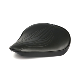 Fitzz, Custom Solo Seat. Black Flame. Large. 4Cm Thick Universal i gruppen Reservdelar & Tillbehr / Ram och chassidelar / Sadlar / Solo-Sadel hos Blixt&Dunder AB (903271)