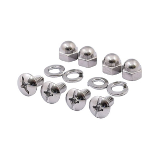 License plate mount kit. Mushroom/Acorn. Chrome Universal Includes 4 m i gruppen  hos Blixt&Dunder AB (908880)