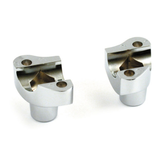 Oem Type Style Risers, Non Threaded  Chrome, 1-3/4