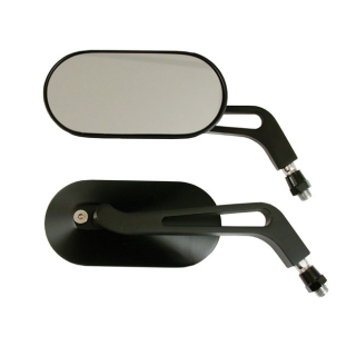 Oval Mirror Set Aluminum Black i gruppen Reservdelar & Tillbehr / Styren & Tillbehr / Backspeglar & Tillbehr / Backspeglar hos Blixt&Dunder AB (913601)