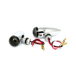 Micro Bullet Led Taillight Set. Chrome. Smoke Lens i gruppen Reservdelar & Tillbehr / Lampor & Tillbehr / Baklampor & Tillbehr / Baklampor LED hos Blixt&Dunder AB (914118)
