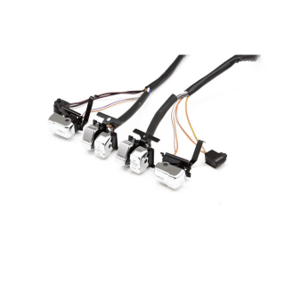 Handlebar Wire & Switch Kit. Chrome Switches 96-up i gruppen Reservdelar & Tillbehr / Eldelar / vrig El / Strmbrytare hos Blixt&Dunder AB (920099)
