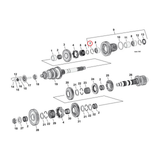 Retaining Ring, Transmission 06-17Dyna, 07-23 Softail, 07-23 Flt/Touri i gruppen Reservdelar & Tillbehr / Vxellda & transmission / Vxellda / Delar 5-vxl lda hos Blixt&Dunder AB (921501)