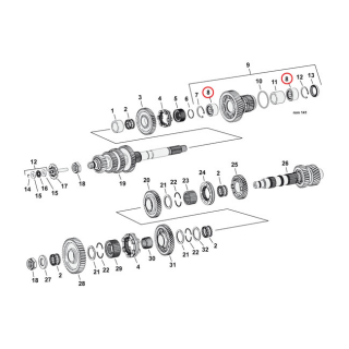 Needle Bearing, Transmission 06-17Dyna, 07-21 Softail, 07-21 Flt/Touri i gruppen Reservdelar & Tillbehr / Vxellda & transmission / Vxellda / Delar 6-vxl lda hos Blixt&Dunder AB (921502)