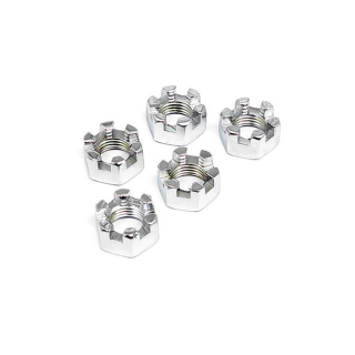 Chrome castle nut, 1/2 inch-20 41-02 Big Twin, XL Sportster Front axle i gruppen  hos Blixt&Dunder AB (922255)