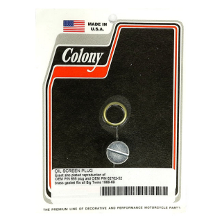 Colony, Oem Style Slotted Plug Oil Screen Crankcase. Zinc 66-69 B.T. i gruppen Reservdelar & Tillbehr / Motordelar  / Avtappningspluggar hos Blixt&Dunder AB (929678)