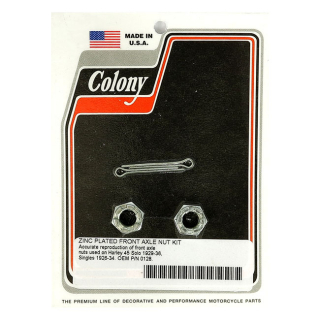 Colony Axle Nut Kit. Front 29-36 45