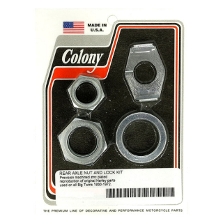 Colony Rear Axle Nut & Lock Kit 30-72 H-D (Excl. 45