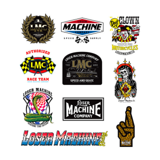 Loser Machine MC stickers VIII i gruppen Klder & Utrustning / vrigt / Tygmrken Pins & Stickers hos Blixt&Dunder AB (936485)