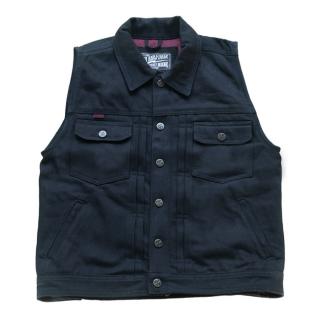 13 1/2 Rain Splitter Denim Vest Black Size S i gruppen Kläder & Utrustning / Kläder / Västar hos Blixt&Dunder AB (937670)
