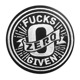 Down-n-Out Zero Fucks Given patch i gruppen Klder & Utrustning / vrigt / Tygmrken Pins & Stickers hos Blixt&Dunder AB (939580)