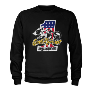 Evel Knievel No. 1 Sweatshirt Black Size 2Xl i gruppen Klder & Utrustning / Klder / Sweatshirts och Hoodies hos Blixt&Dunder AB (939920)
