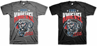 Evel Knievel evel knievel wheelie t-shirt i gruppen Klder & Utrustning / Klder / T-shirts hos Blixt&Dunder AB (939926_r)