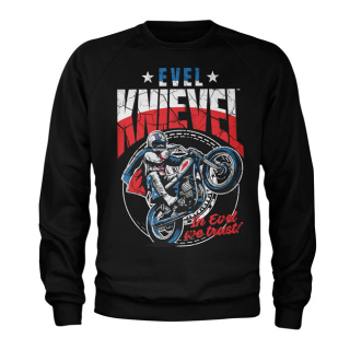 Evel Knievel Wheelie Sweatshirt i gruppen Klder & Utrustning / Klder / Sweatshirts och Hoodies hos Blixt&Dunder AB (939936_r)