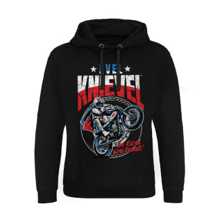 Evel Knievel Wheelie Epic Hoodie i gruppen Klder & Utrustning / Klder / Sweatshirts och Hoodies hos Blixt&Dunder AB (939941_r)