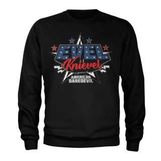 Evel Knievel American Daredevil Sweatshirt Black Size L i gruppen Klder & Utrustning / Klder / Sweatshirts och Hoodies hos Blixt&Dunder AB (940027)