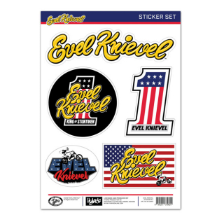 Evel Knievel Sticker Set Almost Everywhere i gruppen Klder & Utrustning / vrigt / Tygmrken Pins & Stickers hos Blixt&Dunder AB (941191)